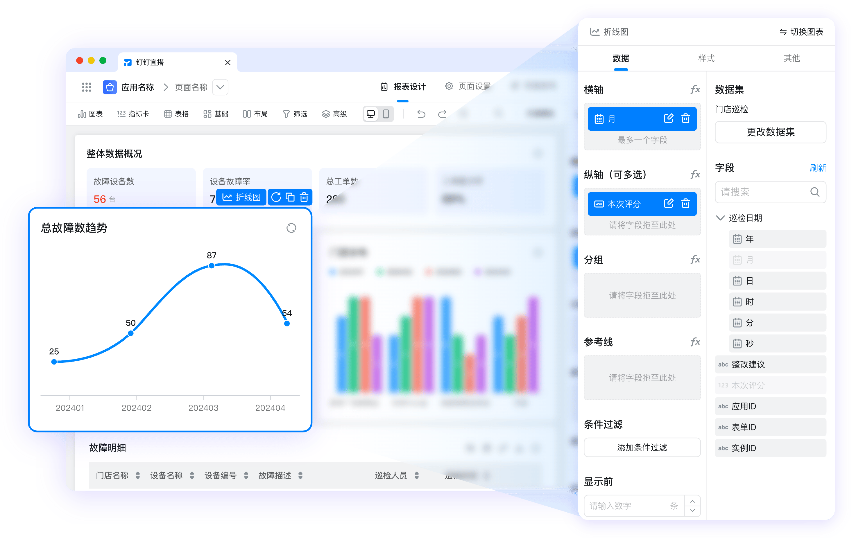 钉钉数据报表 - 可视化图表